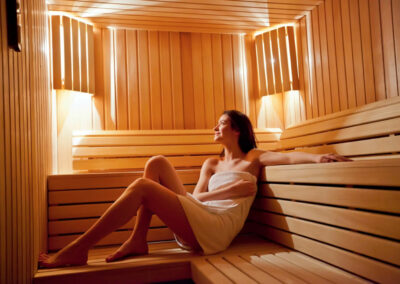 Frau in der Sauna in Schwaz