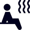 Icon Wellness: Figur mit Hitze-Symbol